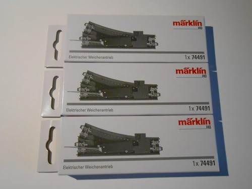 Märklin 74491 3er Set Elektrischer Weichenantrieb (C-Gleis) - 1