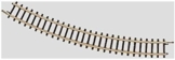 Märklin 8521 - Gleis geb. r195 mm, 30 Gr., Inhalt 10 Stück, Spur Z - 1