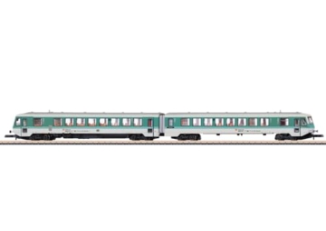 Märklin 88701 Dieseltriebwagen VT 628.2 mit Steuerwagen 928.2 DB Spur Z (1:220) – Nahverkehrstriebwagen Epoche IV, minttürkis/lichtgrau, LED-Beleuchtung, Sammlermodell - 1