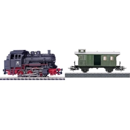 Märklin - Dampflokomotive BR 89.0 DB, Ep.III & Gepäckwagen grün - Modell-Eisenbahn-Zug - Kinder - Unisex - 1