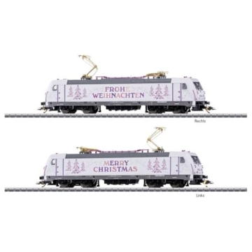 Märklin H0 - Weihnachtslokomotive BR 185.2 – mfx-Decoder – Spezialmotor - Kupplungsbügel mit 24-karätigem Gold vergoldet - Epoche VI - 2