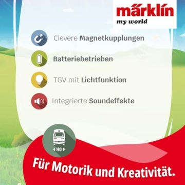 Märklin My World - 29347 Startpackung Autotransport – Lokomotive mit Waggons & Autos – Licht, Sound, Funkfernsteuerung – Modellbahn Starterset – ab 3 Jahre – Spur H0 1:87 - 3