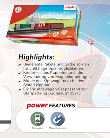 Märklin My World – 44100 - Ergänzungswagen-Set Güterzug – Modellbahn Zubehör – Spur H0 - 4