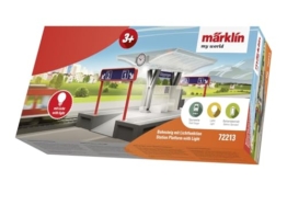 Märklin My World – 72213 - Bahnsteig mit Lichtfunktion – Modellbahn Zubehör – Spur H0 - 1