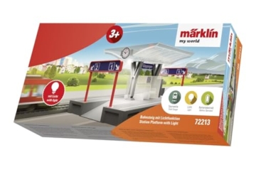 Märklin My World – 72213 - Bahnsteig mit Lichtfunktion – Modellbahn Zubehör – Spur H0 - 1