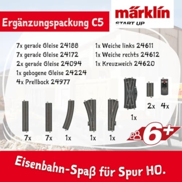 Märklin Start Up 24905 C-Gleis-Ergänzungspackung C5, Spur H0 - 2