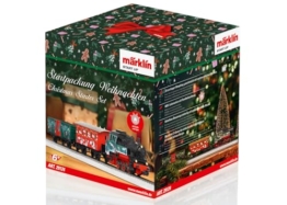 Märklin Start up 29124 - Startpackung Weihnachten mit Dampflok, Personenwagen und Güterwagen in weihnachtlicher Gestaltung, Spur H0, ab 6 Jahren - ideal für den Einstieg in die Modellbahnwelt - 1
