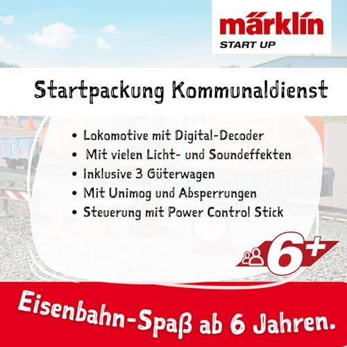 Märklin Start up 29296 H0 Digital Startpackung Kommunaldienst – Lok mit mfx, IR Power Control Stick, C-Gleis Oval mit Weiche, Kommunalfahrzeug, ab 6 Jahren - 3