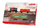 Märklin Start up 44506 H0 Güterwagen-Set Cargo Epoche VI – 3 Wagen DB Cargo Design mit Sandladung, Kesselwagen & Containerwagen mit öffnenden Containern, Relex-Kupplungen, ab 6 Jahren - 1