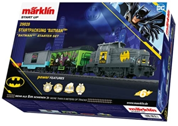 Märklin Start up Startpackung"Batman", 29828, Modelleisenbahn, Spur H0, Startset Lokomotive, Wagen, Schienen und Steuergerät - 1