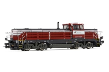 Mercitalia Shunting & Terminal, Effishunter 1000 Diesellokomotive, rot/grau lackiert mit weißen Streifen, DCC-Sound, Verschieden - 1