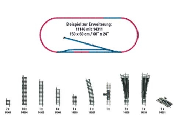 MiniTrix 14311 N Gleis Ergaenzungs-Set - 1
