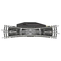 Minitrix 14960 - Doppelkreuzungsweiche – Radius R4 15° Länge 129,8 mm - Detailgetreue Modelleisenbahn-Zubehör - Hohe Qualität und Präzision - Spur N - 1