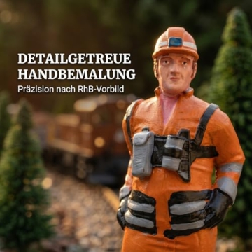 ML-Train Rangierer Killian - RhB Loks/Wagen - Figur Zubehör/Ersatzteil - Gartenbahn Spur G - 5