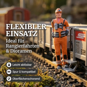 ML-Train Rangierer Killian - RhB Loks/Wagen - Figur Zubehör/Ersatzteil - Gartenbahn Spur G - 7