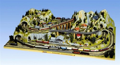 NOCH 80100 - Fertiggelände Silvretta, 220 x 140 x 52 cm, bunt - 1