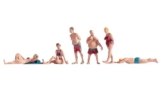 NOCH® Badende, handbemalte Modellfiguren für Szenenbau H0 1:87 Detailreich ideal für Sommerdioramen - 1