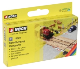 NOCH Bahnübergang Holzbohlen, für Modellbau Projekte, geeignet für Spur N - 1