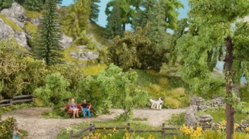 NOCH Bodendecker-Foliage „Wiese gelb“, für realistischen Modellbau und DIY Bastelprojekte, 12 x 18 cm mit verschiedenen Fasern - 6