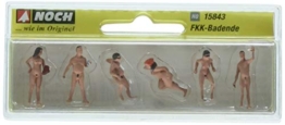 NOCH® FKK-Badende, Figuren-Set, für die Spurweite H0, ideal für Modellbau und DIY - 1