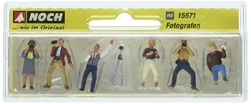 NOCH H0 Figuren-Set „Fotografen“ für H0 Modellbahn, detailreiche Fotografie-Szene - 1