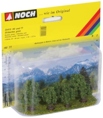 Noch H0 / TT 25410 Sträucher grün 3-4 cm hoch 5 Stück - 1