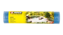 NOCH® See-Folie, blau, mit Wellenstruktur, 41 x 26 cm für die Spurweiten H0, TT, N, Z perfekt auch für Kreativprojekte und DIY - 1