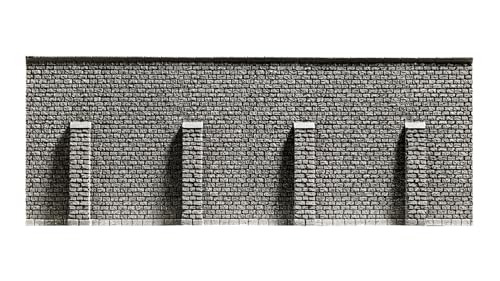 NOCH® Stützmauer „extra lang“, perfekte Steinmauer für H0 Modellbau, Hartschaum für realistische Landschaften - 1