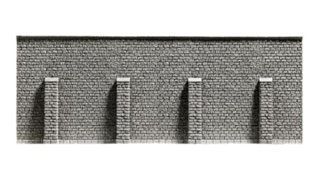 NOCH Stützmauer, ideal für Modellbau, Hartschaum Mauer, 19,8 x 7,4 cm zum Stützen in der Modell-Landschaftsbebauung - 1
