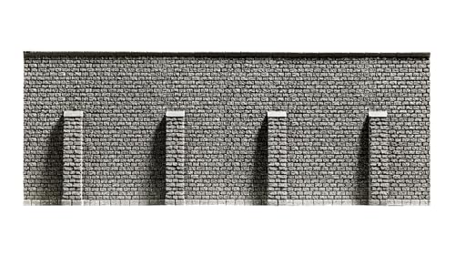 NOCH Stützmauer, ideal für Modellbau, Hartschaum Mauer, 19,8 x 7,4 cm zum Stützen in der Modell-Landschaftsbebauung - 1