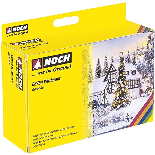 NOCH® Winter-Set, mit Schnee-Paste und Eiskristall-Paste für kreative Modellbau Winterlandschaften, passend für die Spurweiten H0, TT, N, Z - 1