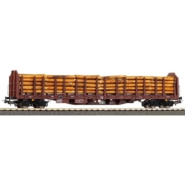 Piko 24610 H0-Stammholztranportwagen Roos-t642 mit Echtholzladung, RSBG, Ep.VI - 1