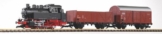 Piko 37120 - G Start-Set BR 80 mit 2 Güterwagen DB Epoche III (inklusiv Sound + Dampf), Schwarz - 1