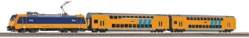 Piko S-Set E-Lok Personenzug mit 2 Doppelstocksitzwagen NS A-Gleis & B V - 1