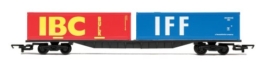 RailRoad BR, FFA Containerwagen, mit 2 x 30-Fuß-Containern, Epoche 7, Silber - 1