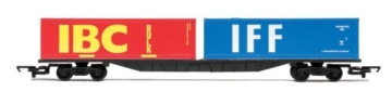 RailRoad BR, FFA Containerwagen, mit 2 x 30-Fuß-Containern, Epoche 7, Silber - 1
