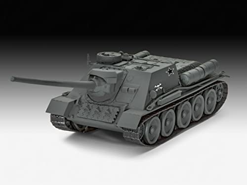 Revell 03507 SU-100 World of Tanks Modellbausatz für Einsteiger mit dem Easy-Click-System Farbig - 3