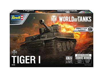 Revell 03508 Tiger World of Tanks Modellbausatz für Einsteiger mit dem Easy-Click-System Farbig - 2