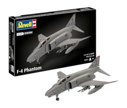 Revell Easy-Click Modellbausatz F-4E Phantom I Legendäres USAF-Kampfflugzeug 1:100 I Detailreich mit Fahrwerk, Lenkwaffen und 2 Zusatztanks I Stecksystem, kein Kleben I Für Modellbau-Einsteiger ab 10. - 1