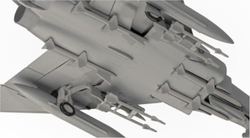 Revell Easy-Click Modellbausatz F-4E Phantom I Legendäres USAF-Kampfflugzeug 1:100 I Detailreich mit Fahrwerk, Lenkwaffen und 2 Zusatztanks I Stecksystem, kein Kleben I Für Modellbau-Einsteiger ab 10. - 5