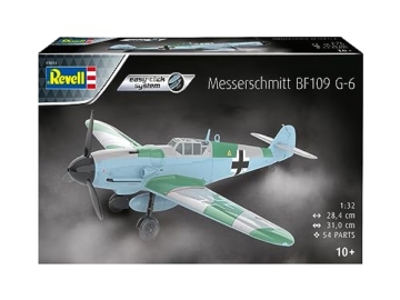 Revell Easy-Click Modellbausatz Messerschmitt Bf109 I Legendärer Jagdflieger des 2. Weltkriegs I Maßstab 1:72 I Detailreich, Stecksystem, kein Kleben I Für Modellbau-Einsteiger ab 10