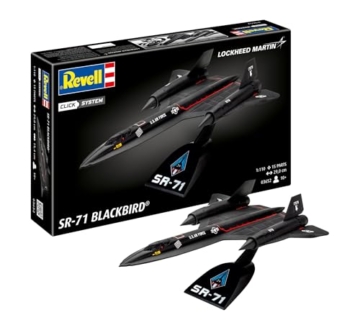 Revell Easy-Click Modellbausatz SR-71 Blackbird I Legendäres USAF-Spionageflugzeug 1:144 I Detailreich, einfacher Zusammenbau durch Stecksystem I Kein Kleben I Für Modellbau-Einsteiger ab 10 - 1