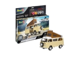 Revell Modellbausatz VW T2 Camper I Easy-Click-System für Einsteiger I Starter Kit mit Basis-Zubehör I Unlackiert I Idealer Einstieg in den Modellbau - 1