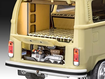 Revell Modellbausatz VW T2 Camper I Easy-Click-System für Einsteiger I Starter Kit mit Basis-Zubehör I Unlackiert I Idealer Einstieg in den Modellbau - 6