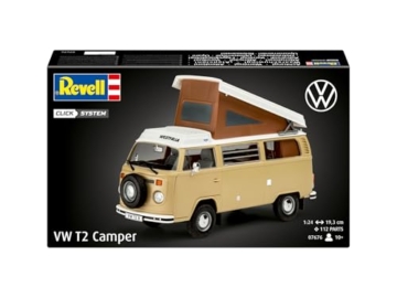 Revell Nice Price Modellbausatz I VW T2 Camper I Maßstab 1:24 I 112 Teile I Für Kinder und Erwachsene ab 10 Jahren I Oldtimer Modellbausatz zum selber nachbauen I Authentisch und Detailreich - 2