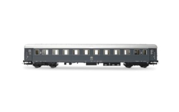 Rivarossi HR4368, 2er-Packung Bz 33010 Typ 1946 2. Klasse, eines mit „ristoro“-Abteil, FS-Kennzeichnung, graue Lackierung, Ep. IVa, Reisezugwagen, Grey - 2