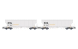 Rivarossi HR6675 ATIR-Rail, 2-Einheitenpackung 4-Achs-Rundseitiger Silowagen, Grau-Lackierung, ep.VI für Erwachsene, ab 14 Jahren, Modelleisenbahnsammler - 1