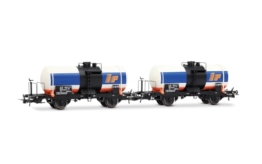 Rivarossi HR6709 FS, 2-teiliges Set 2-achsiger Kesselwagen „IP“, großer Tank, ohne Bremserkabine, Ep. IV Eisenbahnwagen - 1