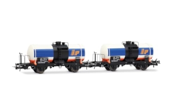 Rivarossi HR6709 FS, 2-teiliges Set 2-achsiger Kesselwagen „IP“, großer Tank, ohne Bremserkabine, Ep. IV Eisenbahnwagen - 1