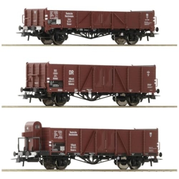 Roco 6600102 H0 3er-Set Offene Güterwagen der DRG - 1